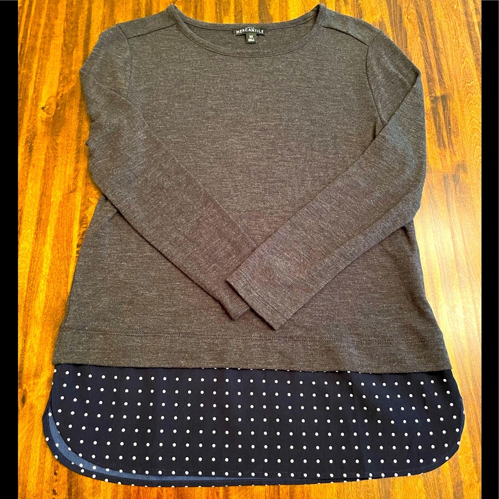 J.Crew Women's Mercantile Shirttail Hem Tee